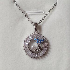 51. Stainless steel silver necklace